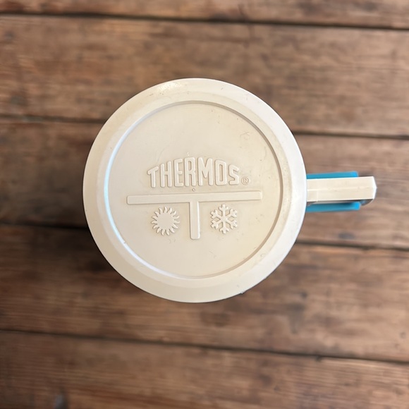 Vintage Turquoise glass lined Thermos - Picture 3 of 8